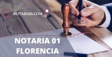 notaria 1 de florencia horario, telefono, direccion, correo